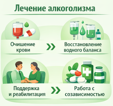 лечение алкоголизма в Нижней Туре этапы